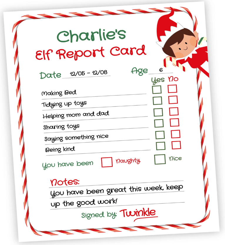 Elf Report Card