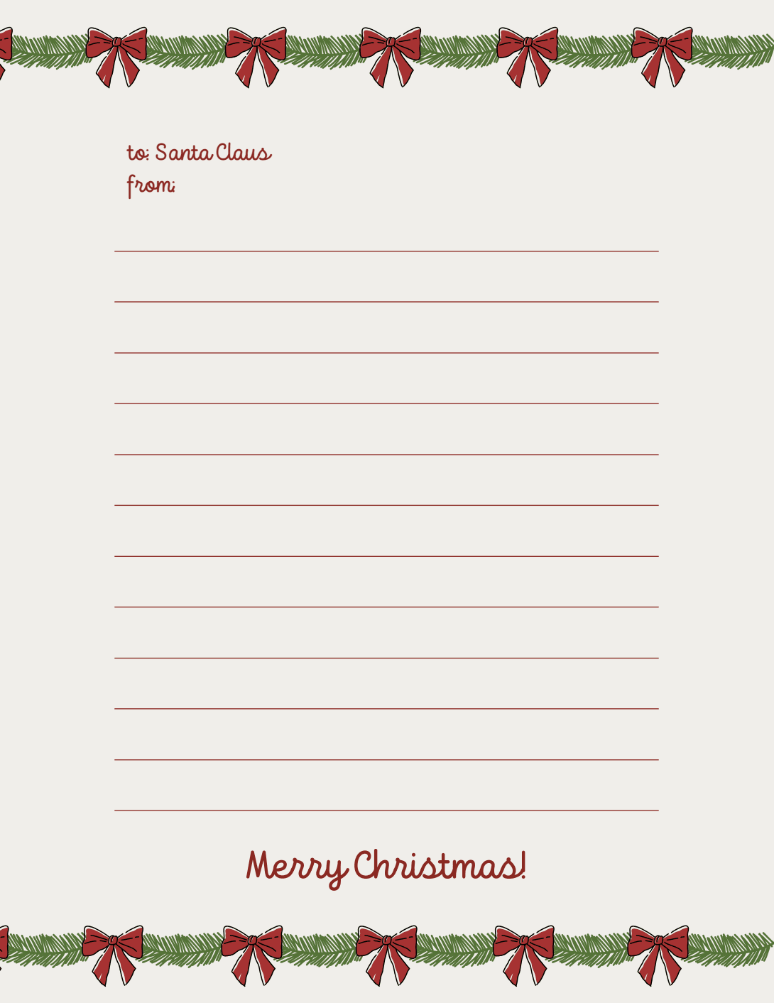 Preview of Christmas Santa Letter Flyer